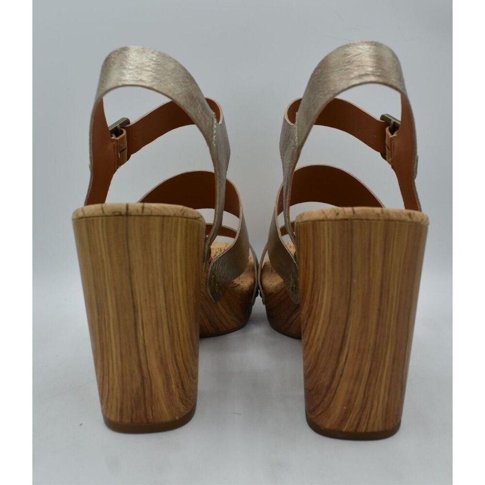 Kork Ease Womens Size 11 Della Sling Back Light‎ Metallic Gold Platform Sandals - Picture 4 of 9